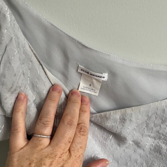 One strap silk Club Monaco blouse - Picture 3 of 4